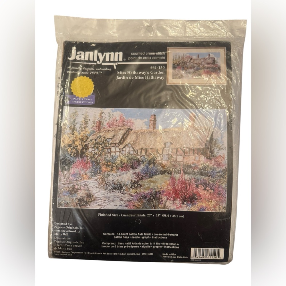 Janlynn Cross Stitch Kit - Miss Hathaway's Garden New
